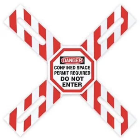Accuform OSHA DANGER MANWAY CROSS BARRIER CXB635 CXB635